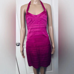 BCBG MaxAzria Satin Pink Dress  8